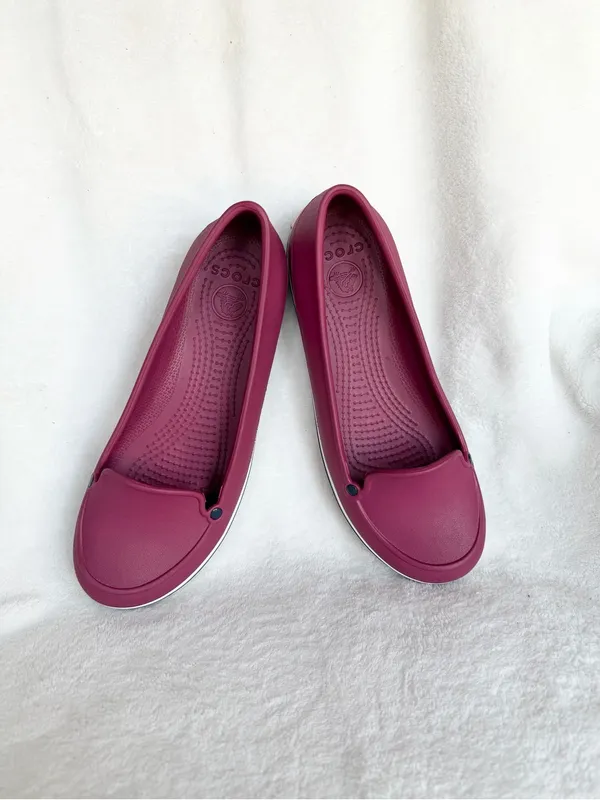 Crocs Womens Crocs Flats Pink Purple Ballet Shoes Hospital Size 6 - Image 9