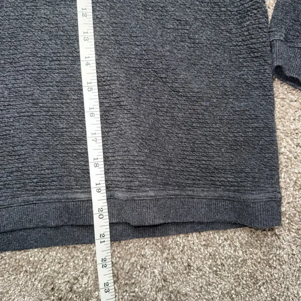 Lululemon Textured Knit Funnel Neck Pullover Womens 10 Grey Excellent Oversized‎ - Image 3