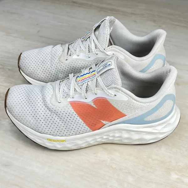 New Balance Fresh Foam Arishi v4 White Orange Blue Running Shoes Mens 7 Wome 8.5 - Image 5