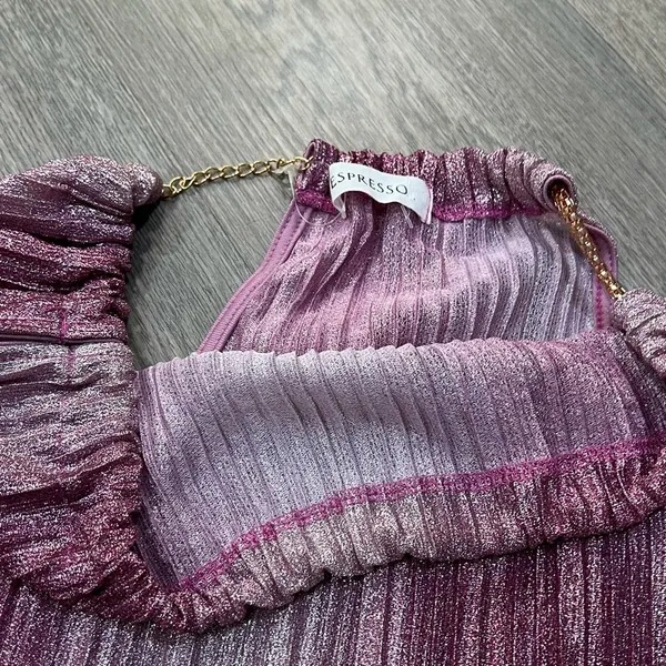NWT Women’s Espresso XL Sparkle Purple Blouse Top - Image 3