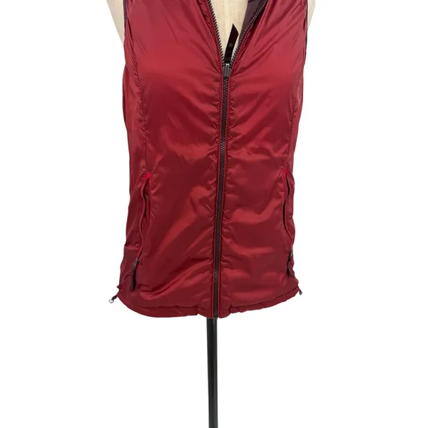 Lululemon Layer Up Reversible Vest‎ Burgundy Red Insulated Full Zip Size 6 - Image 10