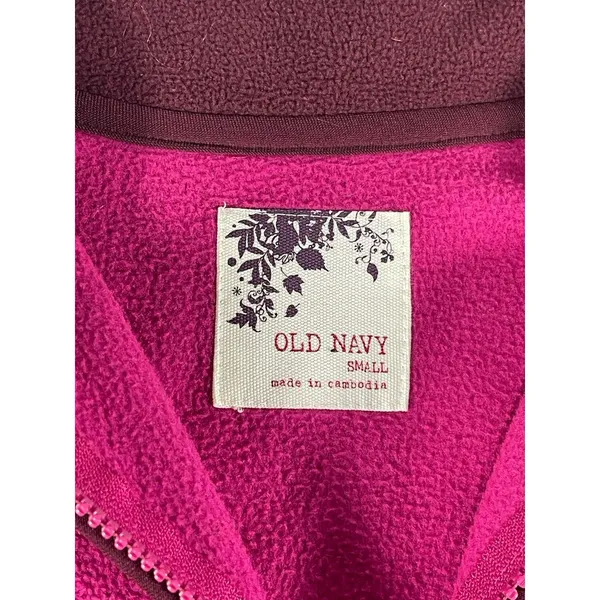 Old Navy Women’s Small 1/4 Zip Fleece Pullover Jacket Pink Magenta Holiday 2007 - Image 8