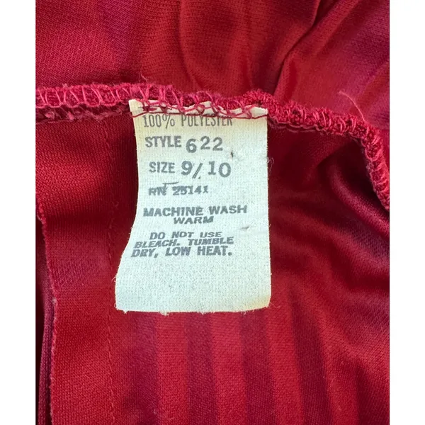 Vintage ‘70s Crimson Pleated A-Line Maxi Skirt - Image 7