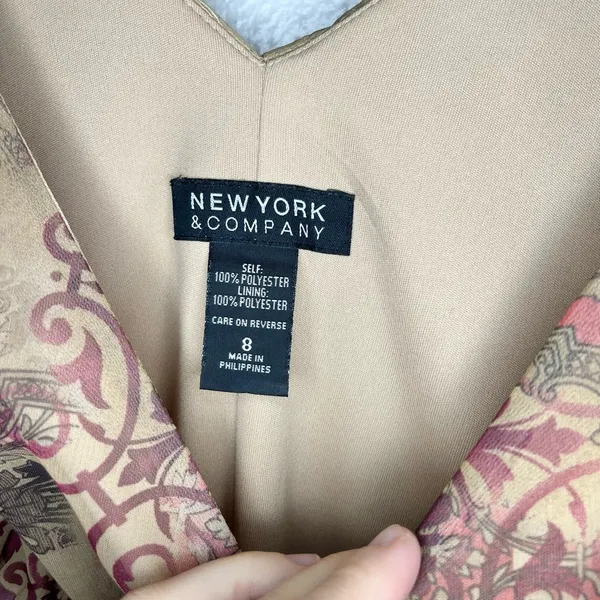 [New York and Company] Vintage Ruffle Hem Midi Dress- Size 8 - Image 9