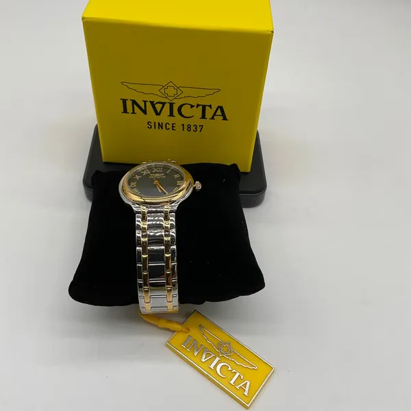 Invicta‎ Wildflower 48233 Womens 32mm Two Tone Stainless Steel Black Dial Watch - Image 4