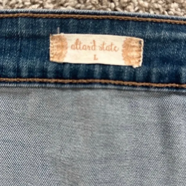Altar’d State Denim Button-Front Mini Skirt - Blue - Image 6