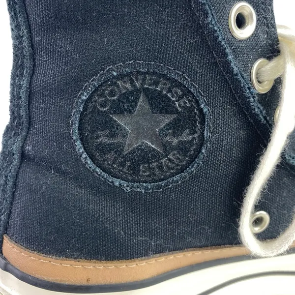 Converse Chuck Taylor All Star Raw Edge Black Platform High Top Sneakers Sz 5.5 - Image 6