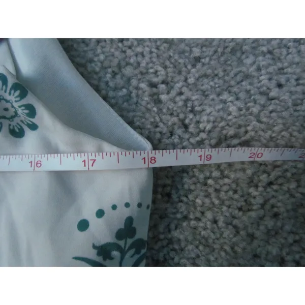 Lulus‎ Halter Mini Dress Large White Teal Blue Boho Mandala Medallion Print - Image 4