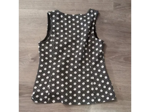 Maeve By Anthropologie Black White Polka Dot Tank Size Small - Image 5