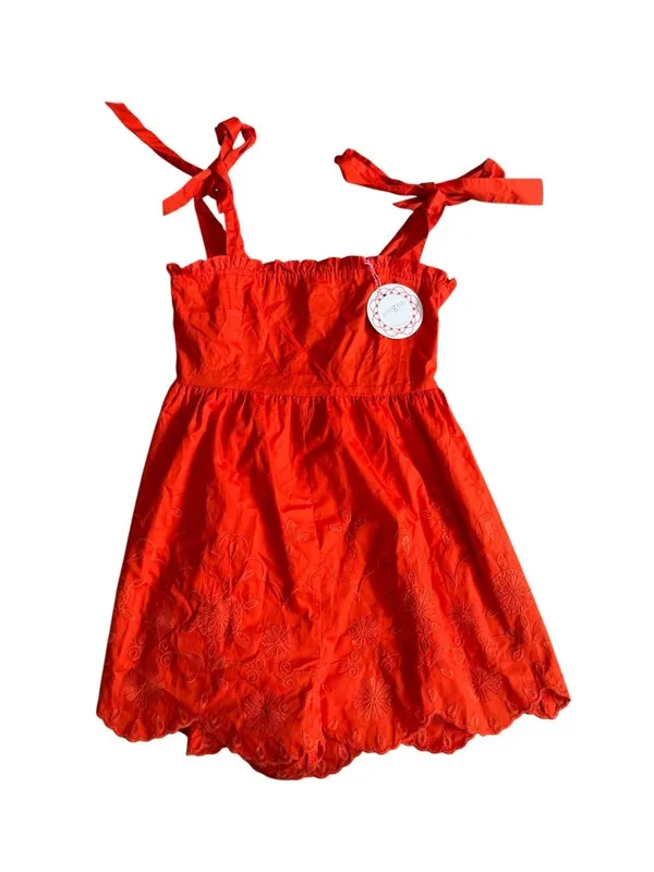 UMGEE Orange Eyelet Romper Size Small NEW NWT - Image 7