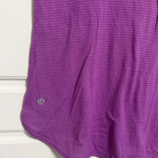 Lululemon Purple Striped Racerback Tank Top‎ Athletic Workout Women 4-6 - Image 6