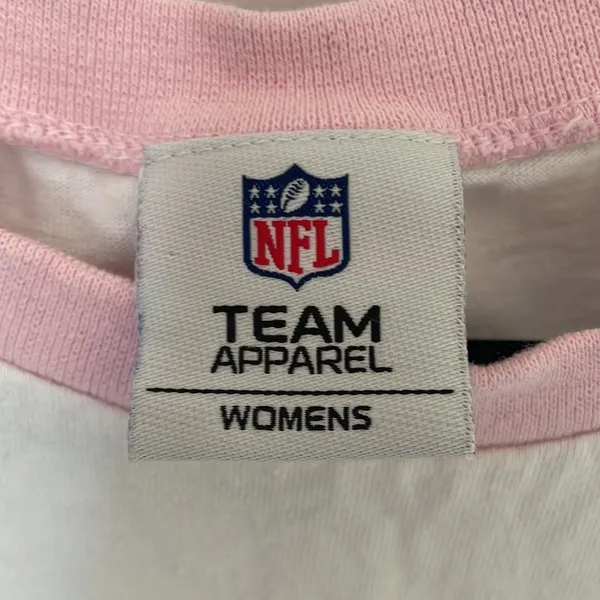 NFL Broncos White Pink Ringer Tee XL - Image 4
