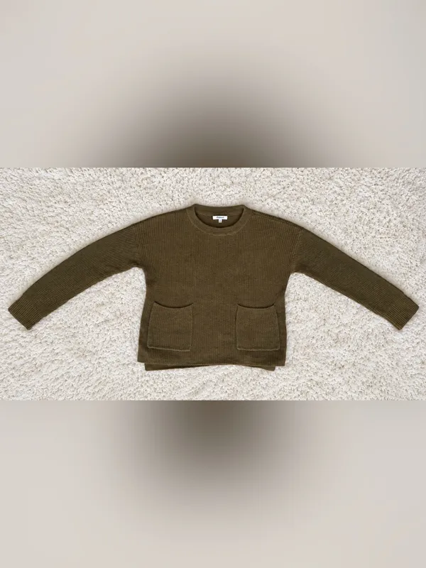 Madewell Patch Pocket Pullover Sweater – Cadmium Green – S - Image 4