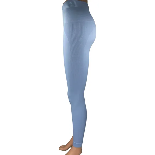 Set Active Women's Blue High Rise Yoga Workout Athletic Leggings Pants Size M - Image 2