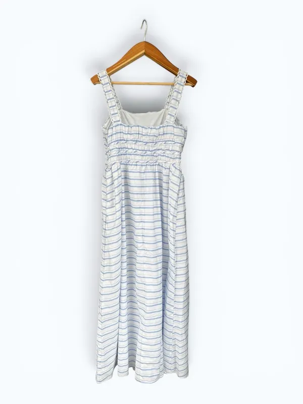 Altar’d State Striped Maxi Dress Sz M Smocked Waist Boho Coastal Sundress NWOT - Image 3