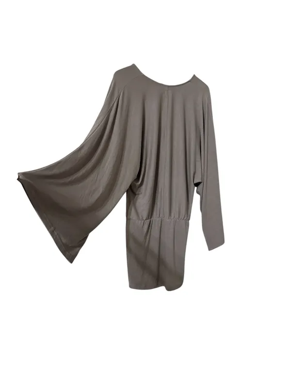 FREE PEOPLE Free-est Good Feels Gray Wide Sleeve Mini Dress - Image 8