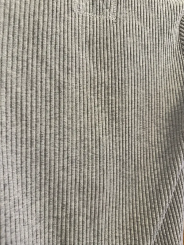 Aerie Large Ribbed Essential Henley Layering Long Sleeve Raw Edge Hem Shirt - Image 4
