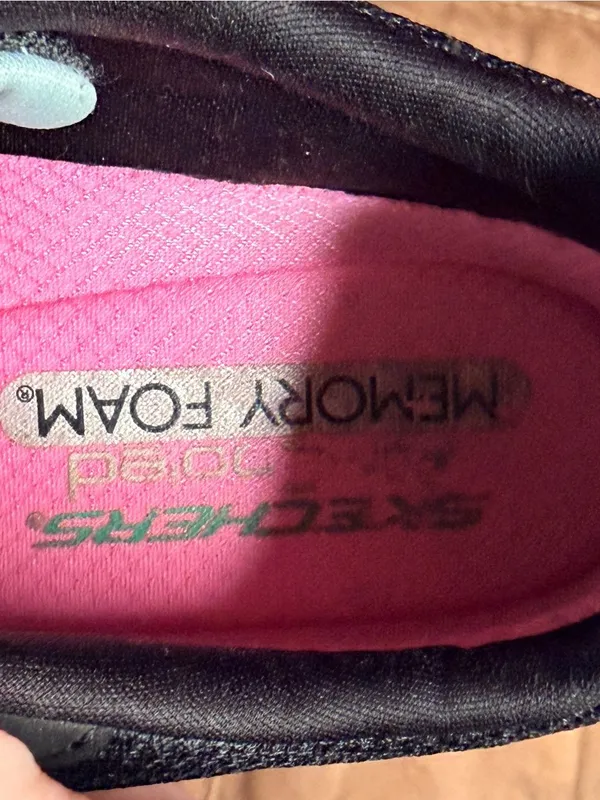 Skechers Memory Foam Black Athletic Shoes - Image 8