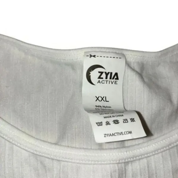 Zyia Active white parallel tank XXL NEW #746 - Image 2