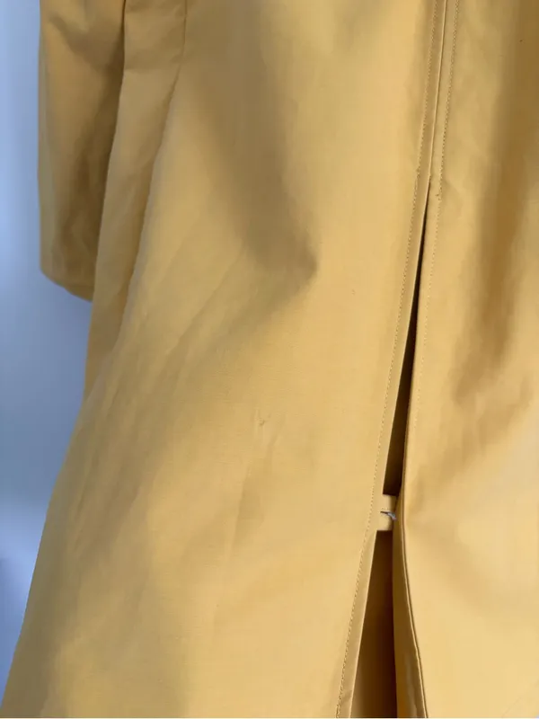 Issac Mizrahi x Target Longline Trench Coat Corduroy Collar Yellow Size XL - Image 8