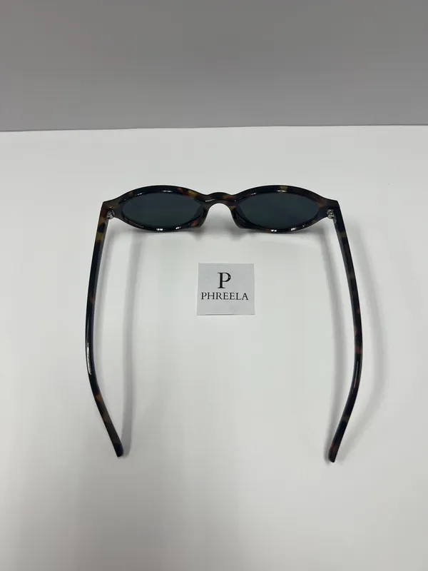 Round sunglasses / round retro leopard sunglasses Black - Image 4