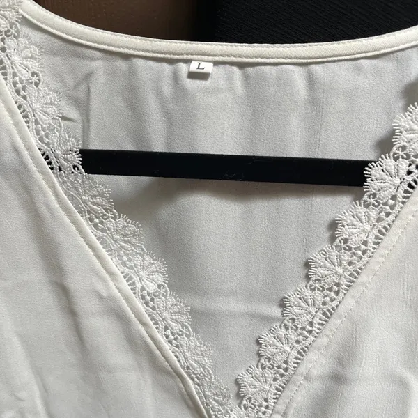 SheIn white blouse L NEW - Image 2
