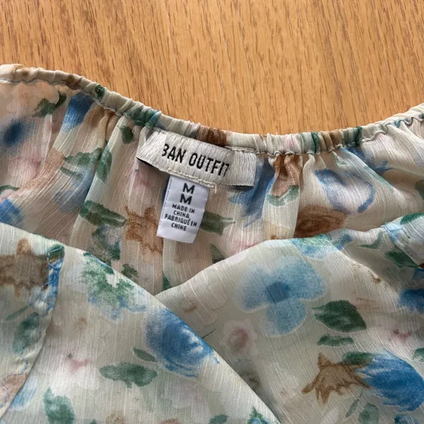 Urban Outfitters Priscilla Seamed Floral Midi Dress‎ Medium Shear Coquette - Image 7
