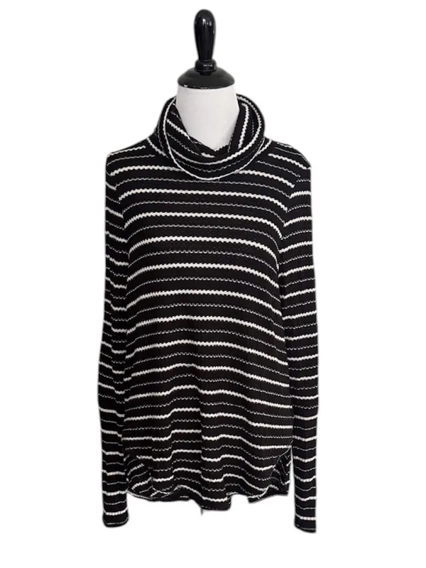 We the Free People Drippy Thermal Striped Turtleneck Size Small - Image 2