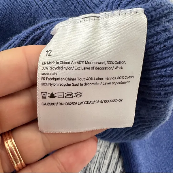 Lululemon Merino Wool-Blend Ribbed Crewneck Sweater Heathered Psychic Blue - Image 8