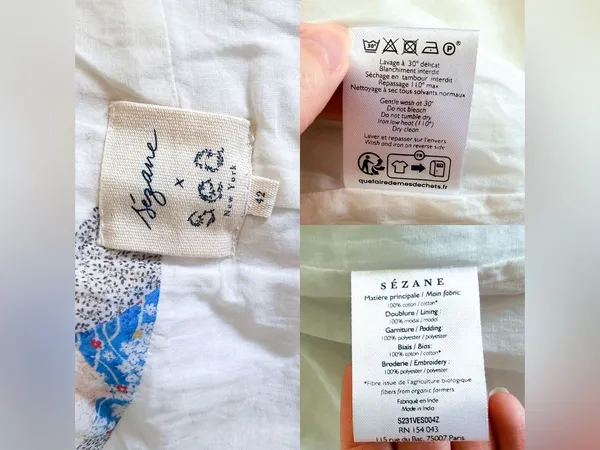 Sezane x Sea Emerson‎ Quilted Jacket Quin Patchwork 42 EUC - Image 5