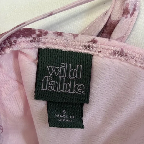 Wild Fable Small Dress Pink‎ Floral Lace Halter Maxi Side Slit NEW Cottagecore - Image 6