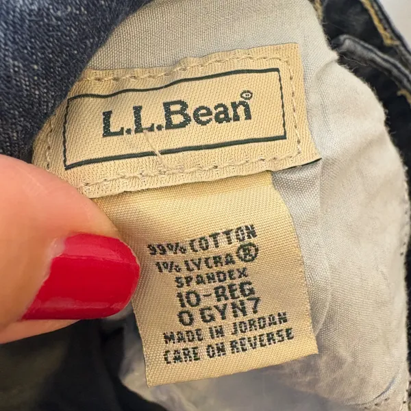 L.L. Bean‎ Favorite Jean Straight Leg Medium Wash Blue Denim Size 10 - Image 6