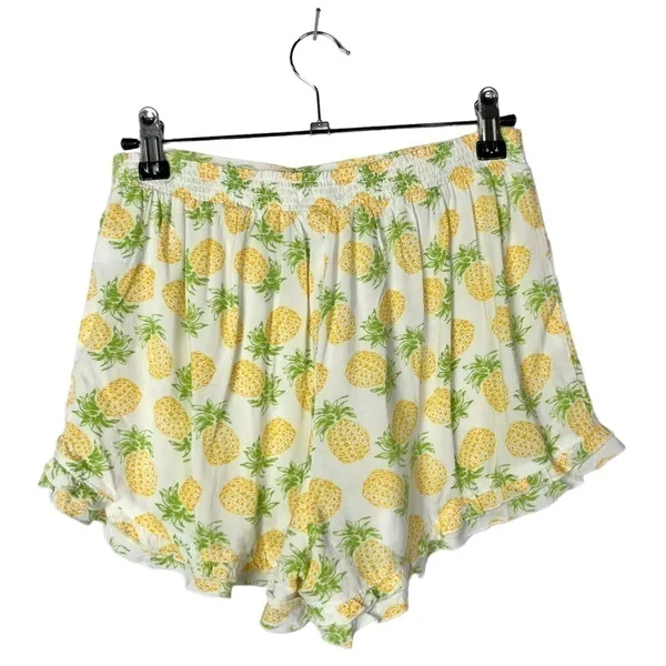 Aeropostale Bethany Mota‎ Pineapple Print Ruffle Soft Shorts S - Image 3