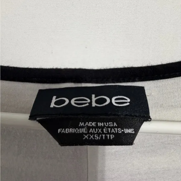 Bebe women’s Dress size XXS Black White Striped Maxi Bodycon Made USA(A478)✨ - Image 7