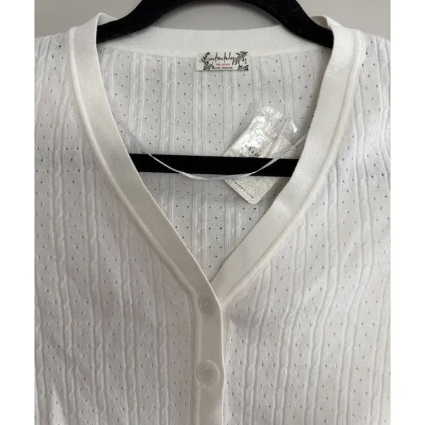 Free People Cassie Cardi Front Button Ivory Women's Size‎ X-Small - Image 3