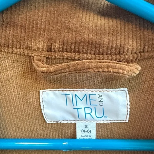 Time and Tru Womens Corduroy Jacket Brown‎ Size S 4-6 TT31100012752 NWT - Image 2