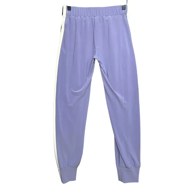 Norma Kamali x REVOLVE Side Stripe Joggers Pants Size XS‎ Violet Purple - Image 3