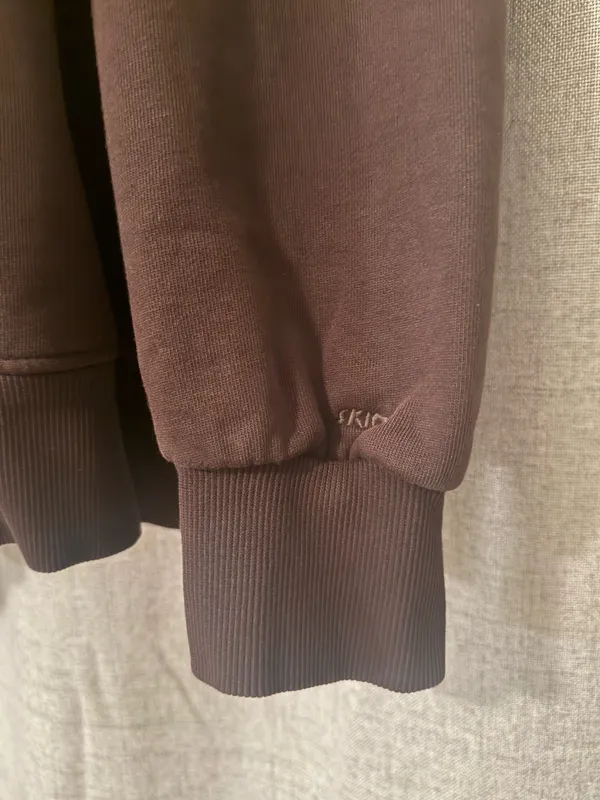 SKIMS NWT Boyfriend Fleece Boxy Zip-Up Hoodie | M - Image 6