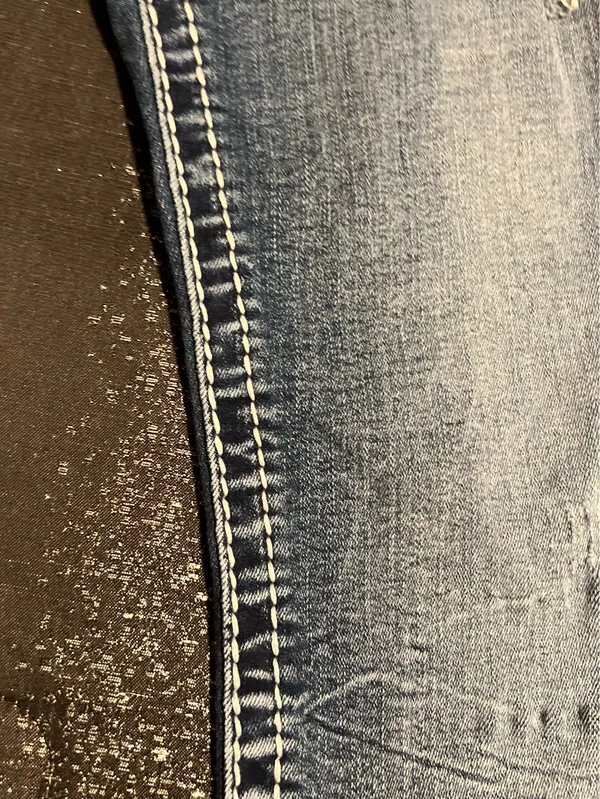 Womens 32" Rock Revival Feeny Straight Distressed Cutoff Denim Capris - Image 3