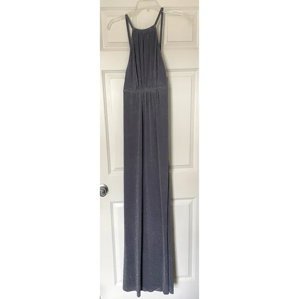 Show Me Your Mumu Maxi Amanda Dress Silver Metallic Size XS NEW - Image 4