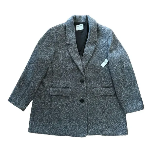NWT Soft brushed oversized blazer in gray black size XL - Image 5