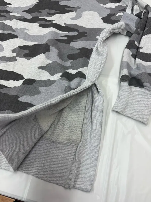 Aerie Oversized Camouflage Crewneck Pullover with Split Sides Size Large - Image 2