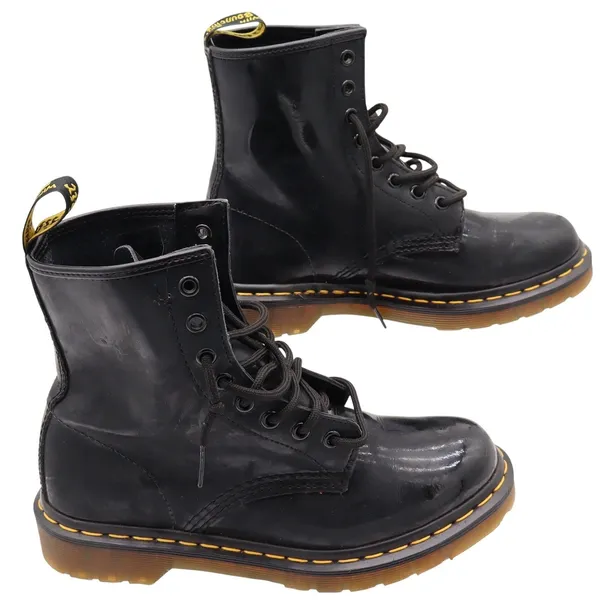 Dr. Martens 1460 Black Patent Leather 8-Eye Combat Boots US Women 7 - Image 3