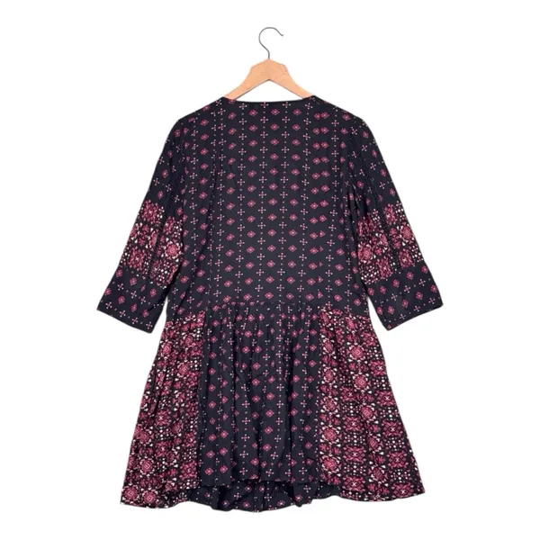 Anthropologie‎ Dress Small Womens Vanessa Virginia Embroidered Button Front Mini - Image 3