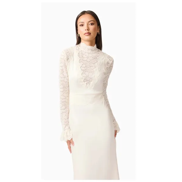 Elliatt Margot Lace Inset Long Sleeve Gown Size Medium - Image 6