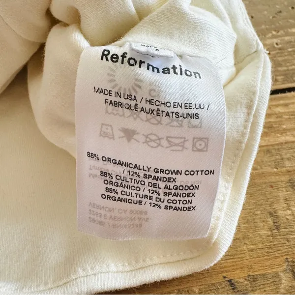 Reformation bustier style top in cream NEW - Image 4