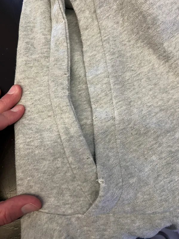 Aerie Be The Real You Back Hoodie Womens Medium Gray Graphic Fleece Pullover - Image 8
