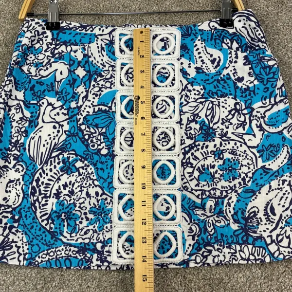 Lilly Pulitzer Marigold Skort 4 Light My Fire Shorely Blue Embroidered Resport - Image 7