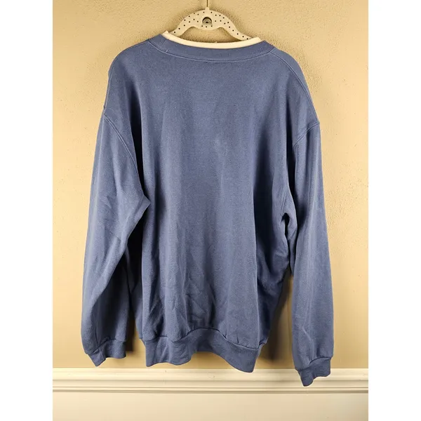 Vintage Morning Sun Womens Blue Bless Ewe Sheep Sweater XL Grannycore - Image 2