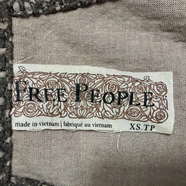 Free People Brown Geometric‎ Textured Racerback Mini Dress XS TP Sleeveless Boho - Image 4